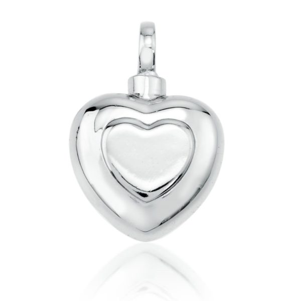 Heart Doubled Pendant - Silver